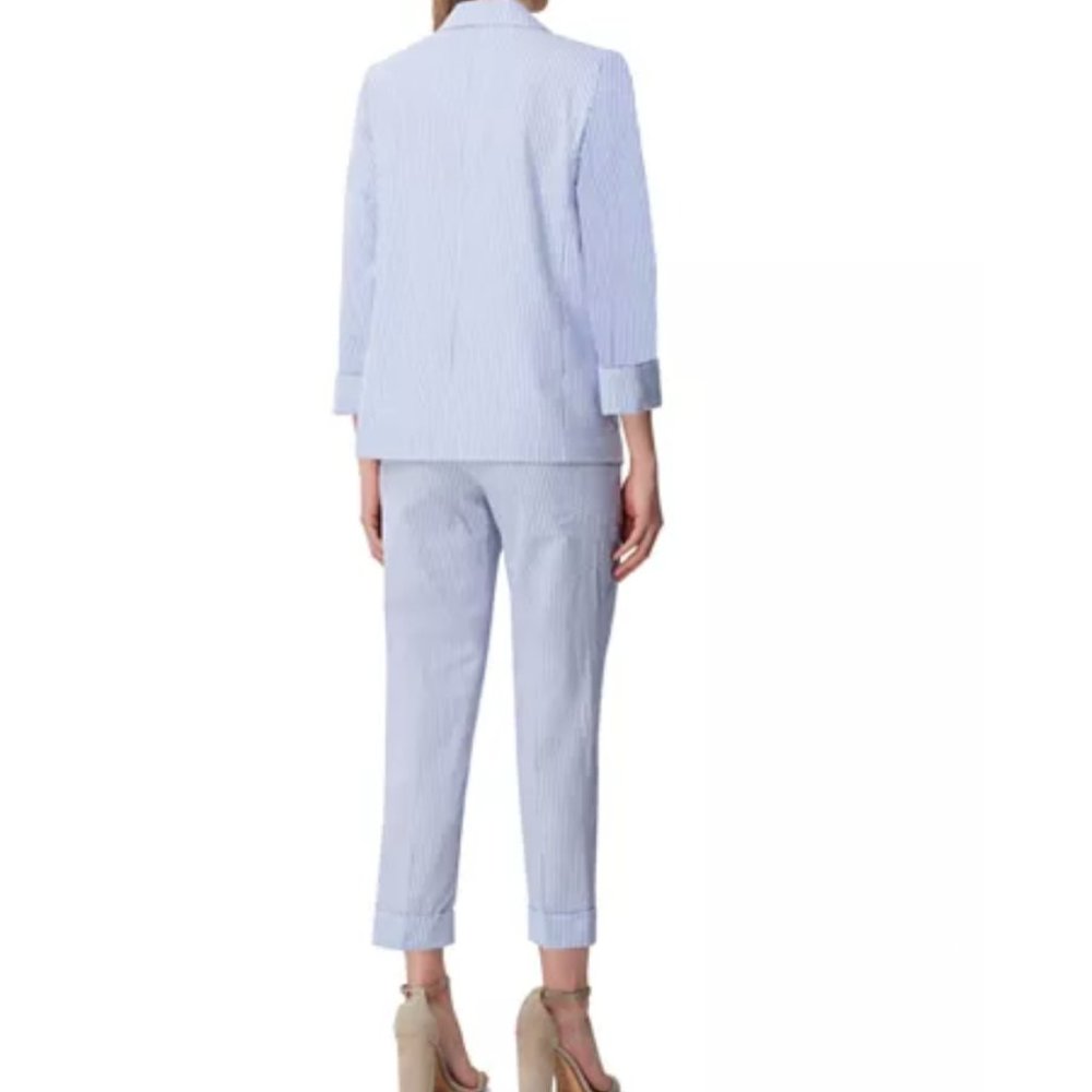 NWT Tahari ASL Seersucker  Pocket Jacket NEW - Picture 2 of 6